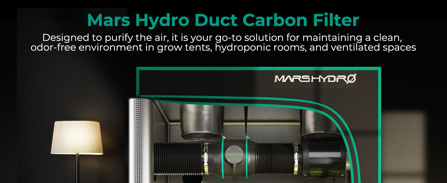Filtro Carboni Attivi Mars Hydro 4 Pollici - Controllo Odori Per Grow Tent E Ventilazione - Foto 2